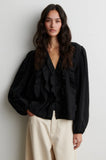 Second Female Rayna Frilled Blouse in Black