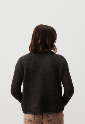 American Vintage Tyji Knit in Dark Grey/Brown