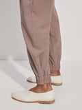 Varley Enzo Snap Cuff Pant in Taupe
