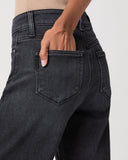 Paige Anessa Raw Hem Panel in Ink Black