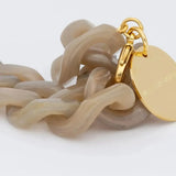 Vanessa Baroni Flat Chain Bracelet in Biancone Marble