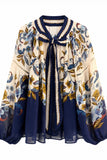 Farm Rio Golden Nature Blouse in Navy