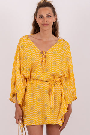 Sundress Loulou Kaftan in Yellow