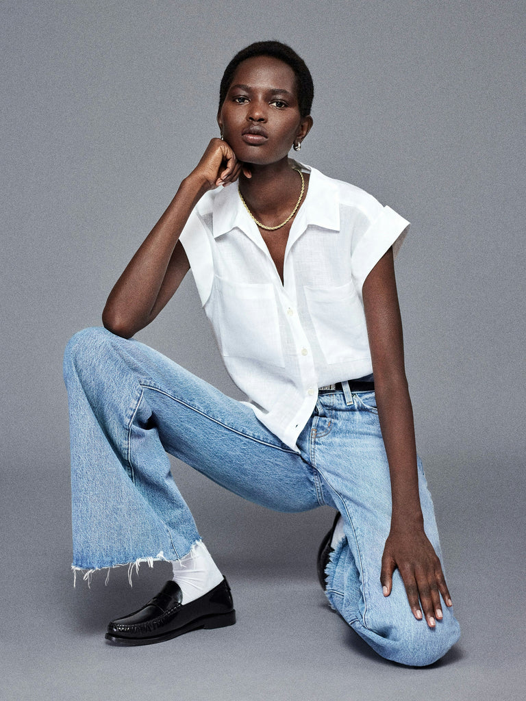 Frame Leisure Shirt in White
