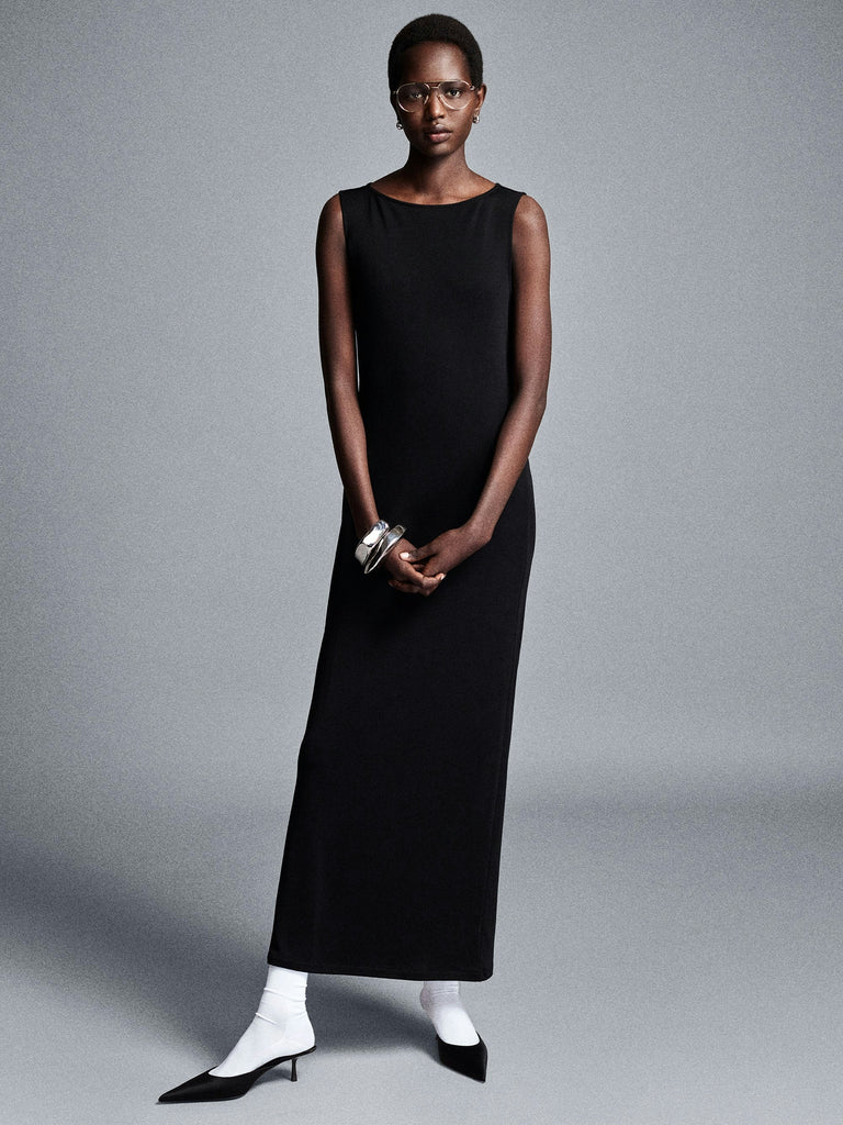 Frame Drape Dress in Black