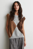 Second Female Forca Knit Vest in Light Grey