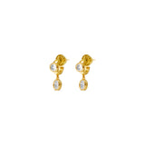 Talis Chains Cz One Drop Huggies in Gold