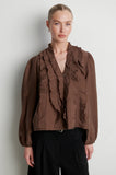 Second Female Rayna Frill Top in Carafe