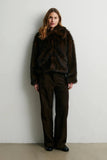 Second Female Zonie Suede Jeans in Demitasse