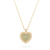 Talis Chains Mini Heart Pendant Necklace in Lime