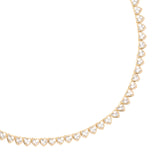 Talis Chains Hearts Tennis Necklace in Gold