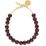 Vanessa Baroni Small Beads Necklace in Bordeaux Marble