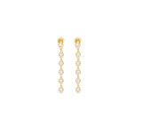 Talis Chains Cz Five Drop Huggies in Gold