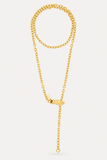 Talis Chains Wrap Around Chain Necklace in Tigers Eye Gold
