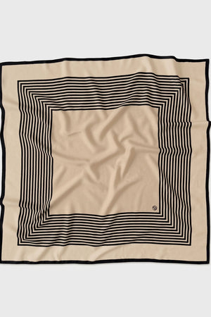Le Scarf Wool Striped Scarf in Sand