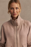 Varley Roxbury Zip Through in Taupe