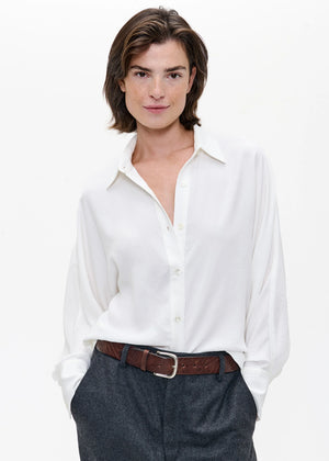 Zenggi Fluid Shirt in Off White