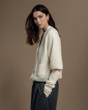 Solocascmir Cardi in Ecru