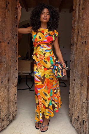 Never Fully Dressed Rio Asymetric Skirt in Multi
