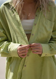 Lilly Pilly Kirra Linen Shirt in Lemongrass