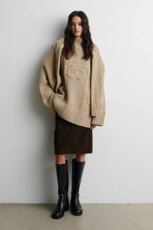 Second Female Zonie Suede Skirt in Demitasse