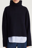 Style In Hilary Merino Sweater in Navy