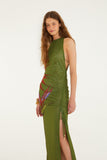 Farm Rio Strilitzia Dress in Dark Green