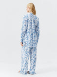 Melissa Odabash Olivia Trousers in Blue Leaf