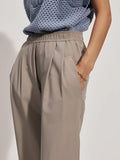 Varley Tacoma Straight Pleat Pants in Cinder