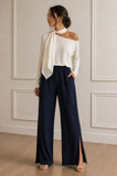 Silk 95 Five Pondy Pants in Navy