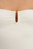 Malina Signature Bandeau Swimsuit in Vanilla