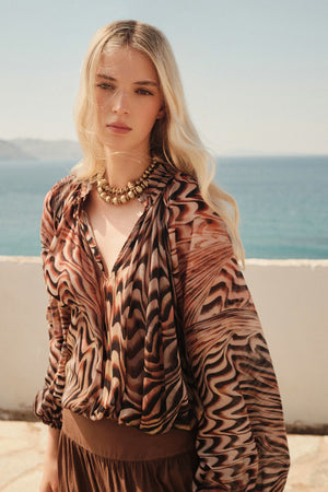 Devotion Salt Blouse in Animal Print