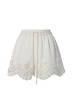 Malina Azura Embroidered Shorts in White