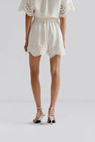 Malina Azura Embroidered Shorts in White