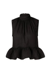 Malina Lune Halterneck Frill Top in Black