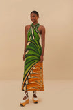 Farm Rio Toucan Tree Dress in Green