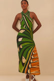 Farm Rio Toucan Tree Dress in Green