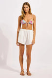 Seafolly Side Drawstring Shorts in White