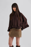 Malina Esti Cape Blouse in Chocolate