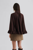 Malina Esti Cape Blouse in Chocolate