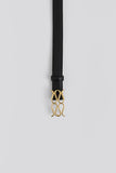 Malina Monogram Belt in Black