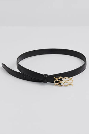 Malina Monogram Belt in Black