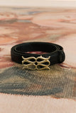 Malina Monogram Belt in Black