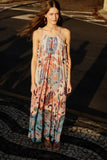 Farm Rio Boho Floral Delhi Mix Maxi Wavy Dress in Multi