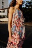 Farm Rio Boho Floral Delhi Mix Maxi Wavy Dress in Multi