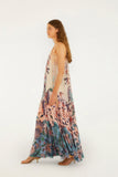 Farm Rio Boho Floral Delhi Mix Maxi Wavy Dress in Multi