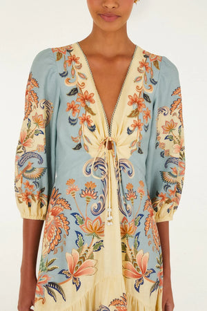 Farm Rio Boho Beauty Butter Maxi Dress in Multi