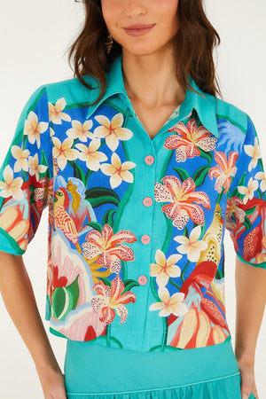 Farm Rio Garden Of Life Short Sleeve Shirt