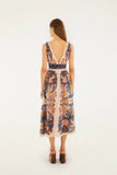 Farm Rio Garden Scarf Midi Dress in Pink