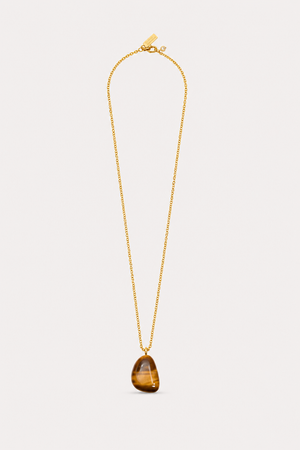 Talis Chains Rock Stone Pendant in Tigers Eye